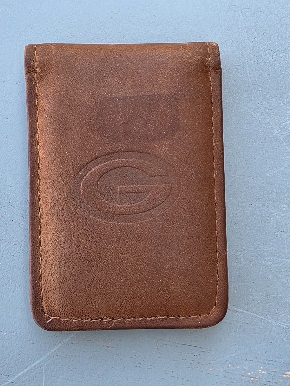 Green Bay Packers Genuine Leather Magnetic Money Clip Wallet